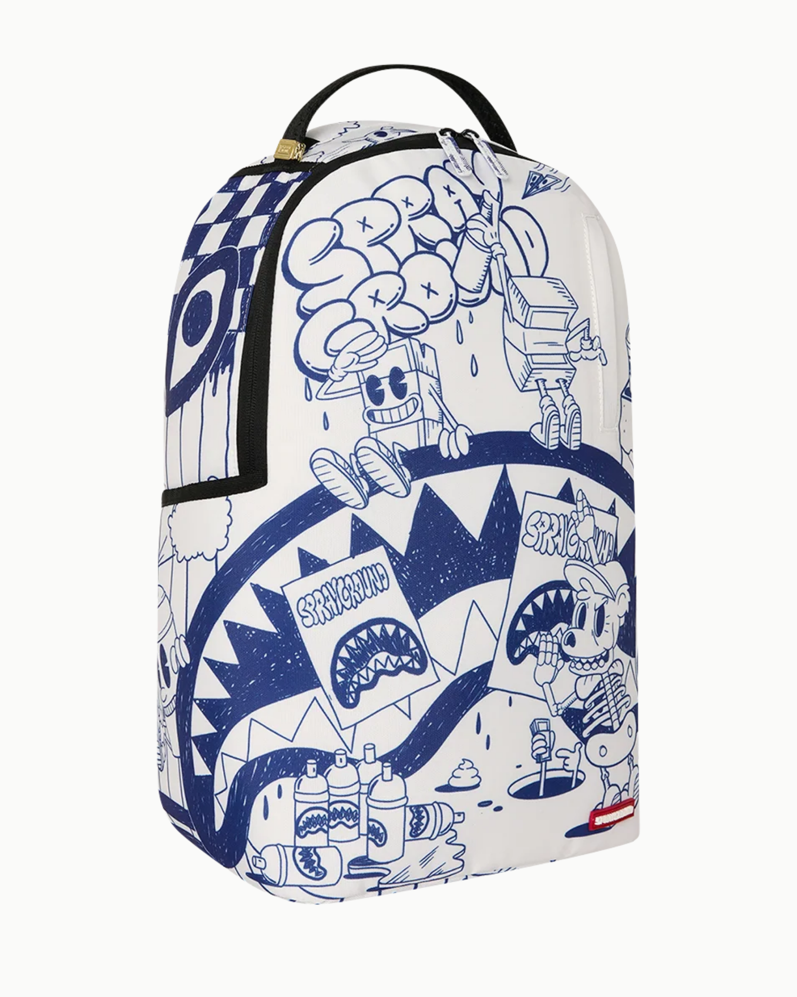 BLUE INK DOODLE BACKPACK