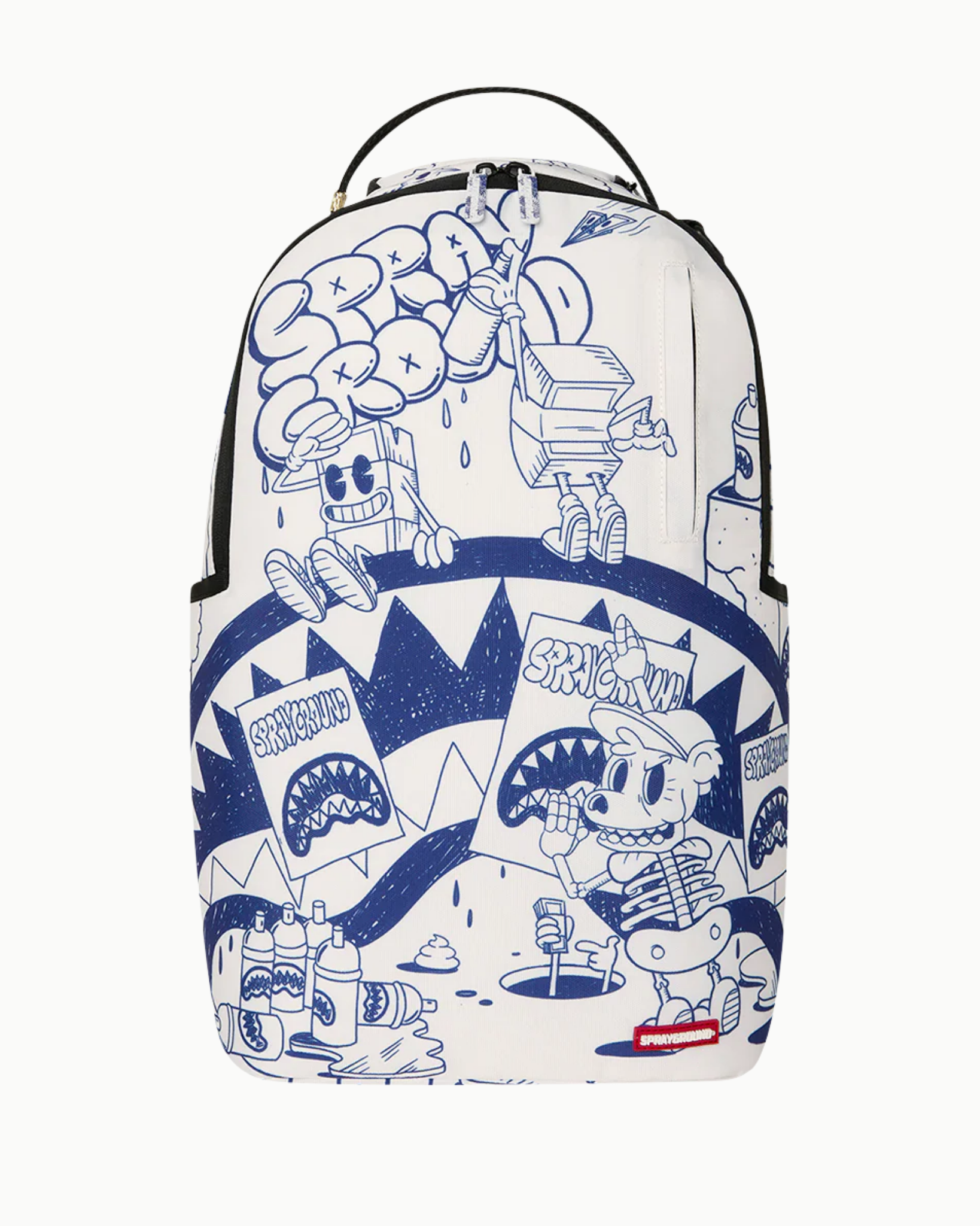 BLUE INK DOODLE BACKPACK