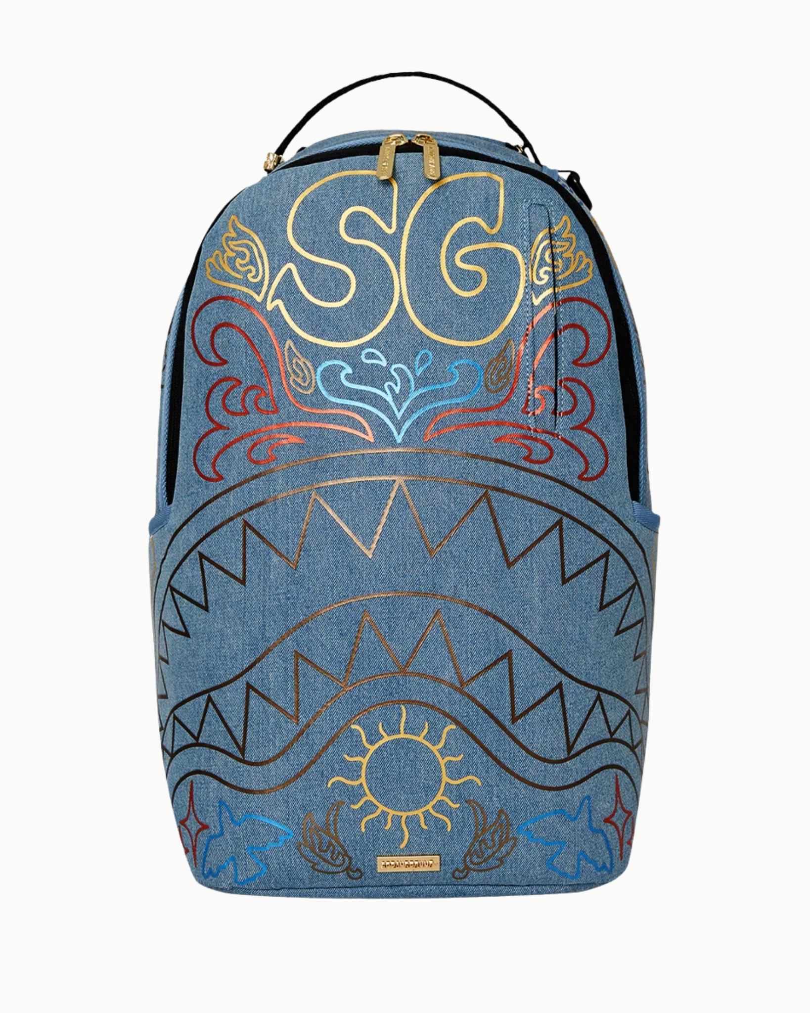 DENIM SHARK BITE BACKPACK